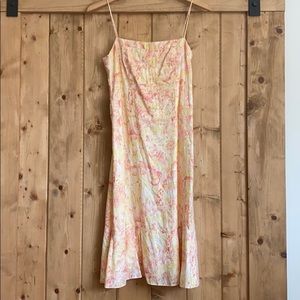 Printed florals linen dress